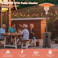 50,000 BTU Propane Outdoor Heater, Round Patio Heater with Stainless Steel Burner, Tip Over, Flame Out Protection, Wheels, CSA Certificated